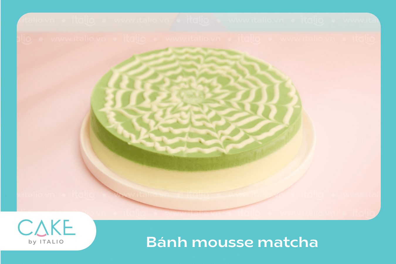 Bánh mousse matcha - sự kết hợp giữa kem mousse và trà xanh matcha