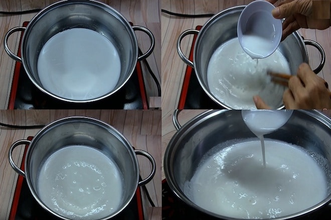 Cách làm kem sữa chua hoa quả 2