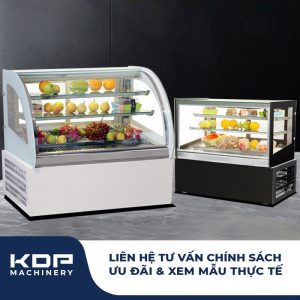 Tủ bánh kem để bàn kính cong KDP-BC09