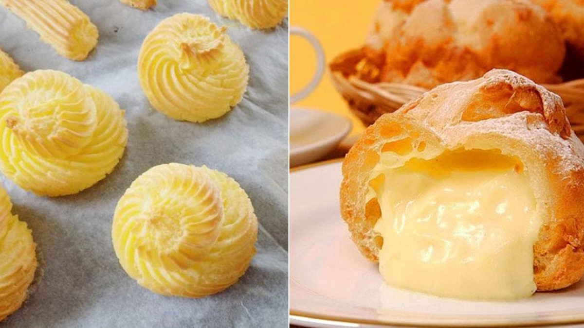 Bánh su kem với nhiều hương vị nhân hấp dẫn