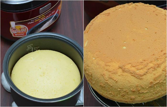 Cách làm bánh bông lan bằng nồi cơm điện