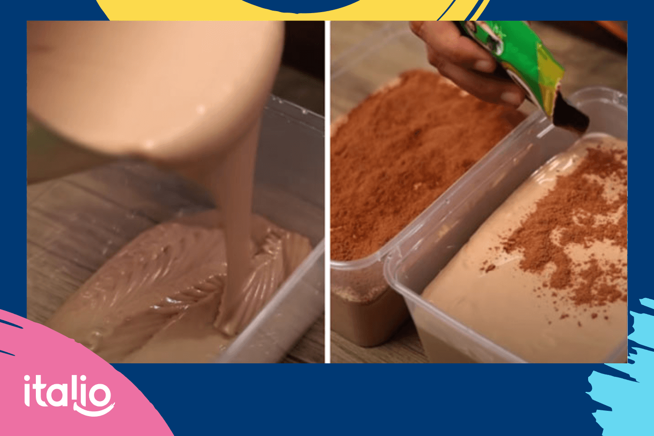 Rắc bột milo và đông đá đợi thành phẩm 