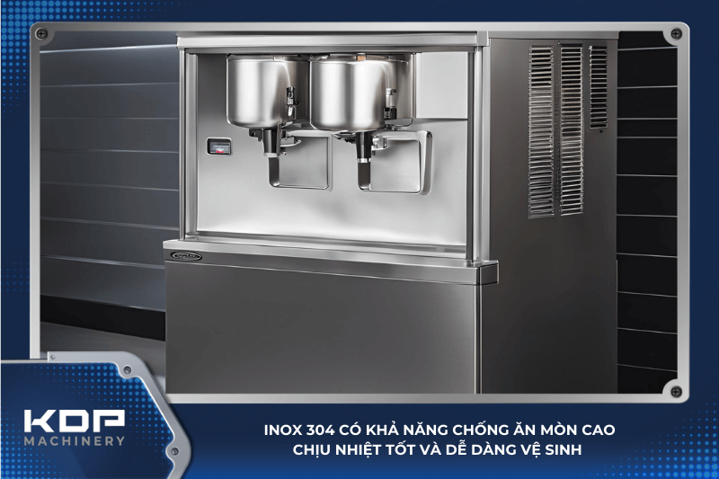 Thép không gỉ inox 304 là chất liệu tốt nhất cho linh kiện máy làm kem tươi 