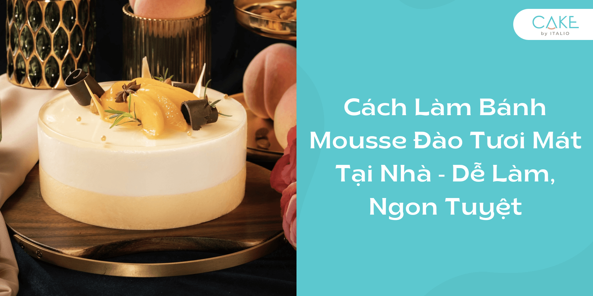 Cách làm món bánh mousse đào