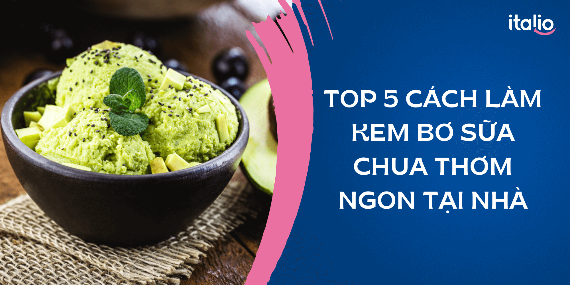 cách làm kem bơ sữa chua