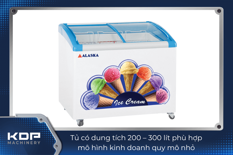 Tủ có dung tích 200 – 300 lít phù hợp mô hình kinh doanh quy mô nhỏ