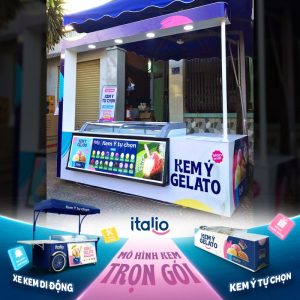 mô hình kem tự chọn kiosk