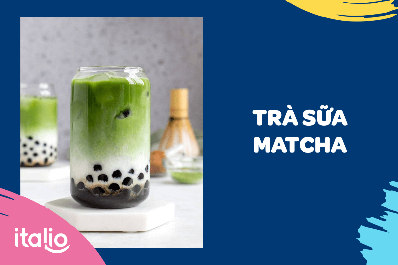 Ly trà sữa matcha thơm ngon cho ngày hè