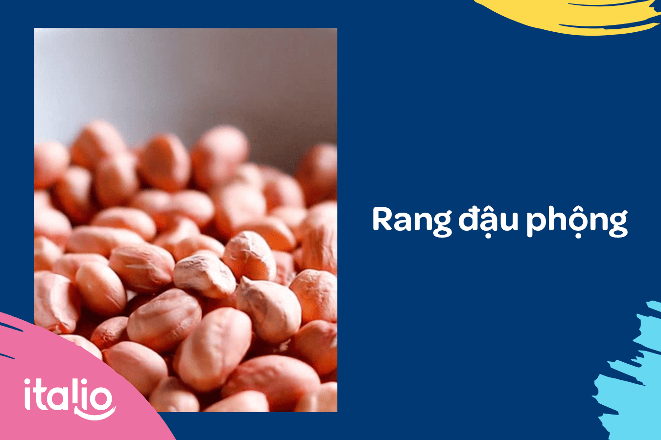 Rang đậu phộng đến khi dậy mùi thơm thì tắt bếp