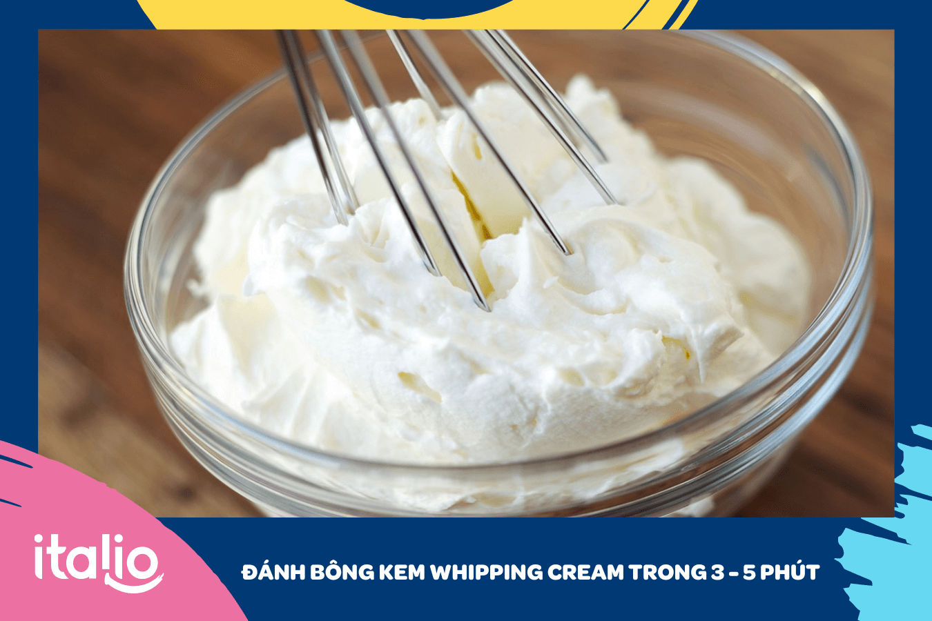 Đánh bông whipping cream không chỉ tạo độ mịn, bông xốp mà còn giúp cải thiện hương vị