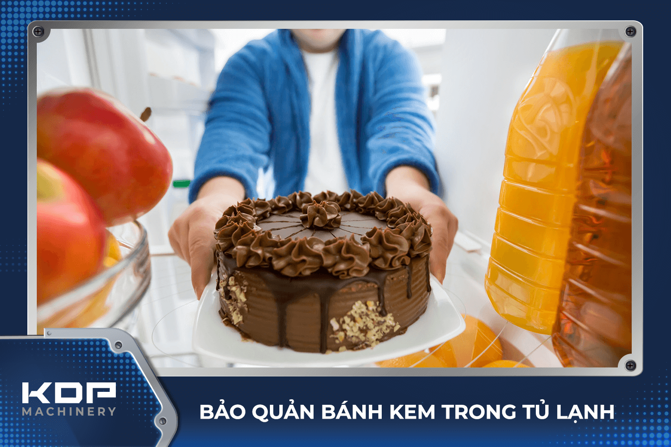 Vị trí để bánh kem trong tủ lạnh