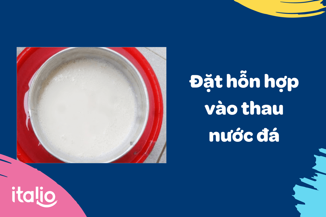 Bước 3 - Ngâm hỗn hợp vào đá