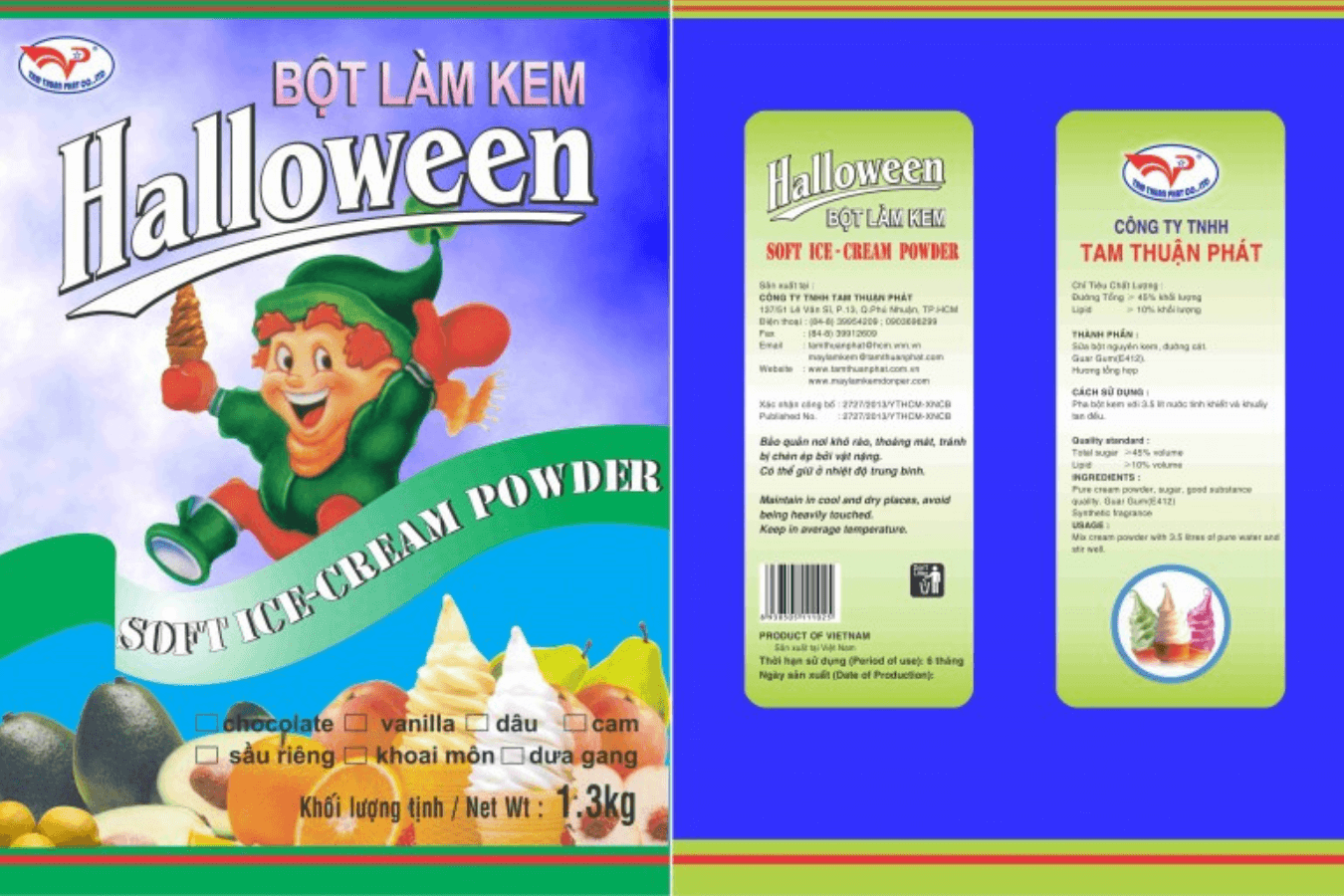 Bột làm kem tươi từ thương hiệu Halloween