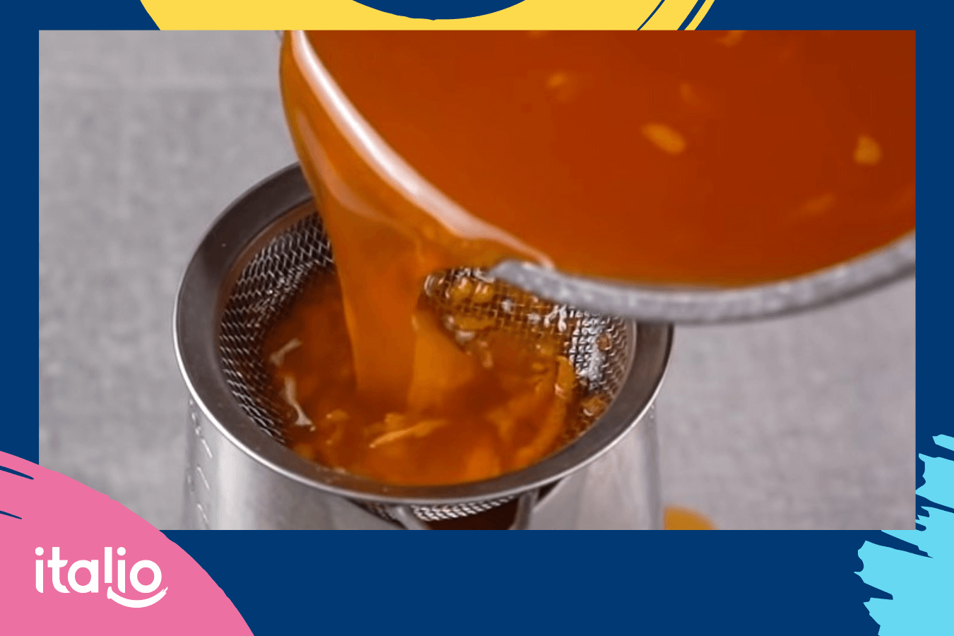 Hướng dẫn cách làm kem cam sữa đặc, sữa tươi tại nhà cực đơn giản chỉ với 6 bước 4 Pha chế và lọc hỗn hợp