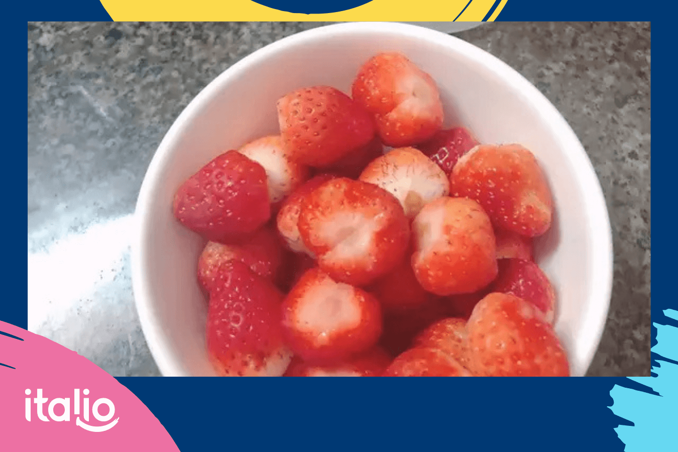 Nguyên liệu chính làm nên món sorbet dâu tây