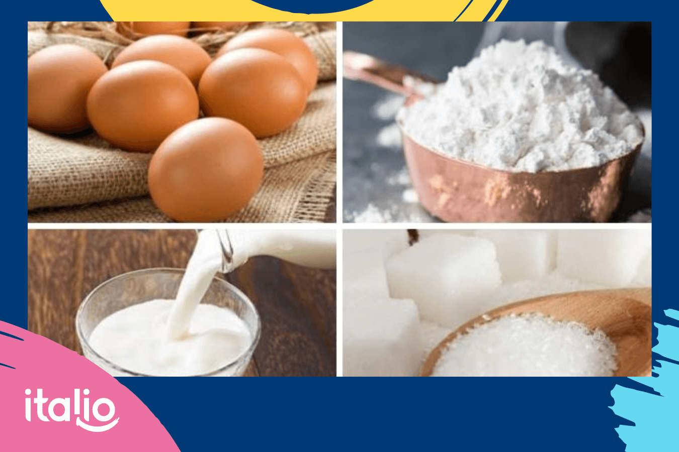 Nguyên liệu làm bánh cuộn kem tươi