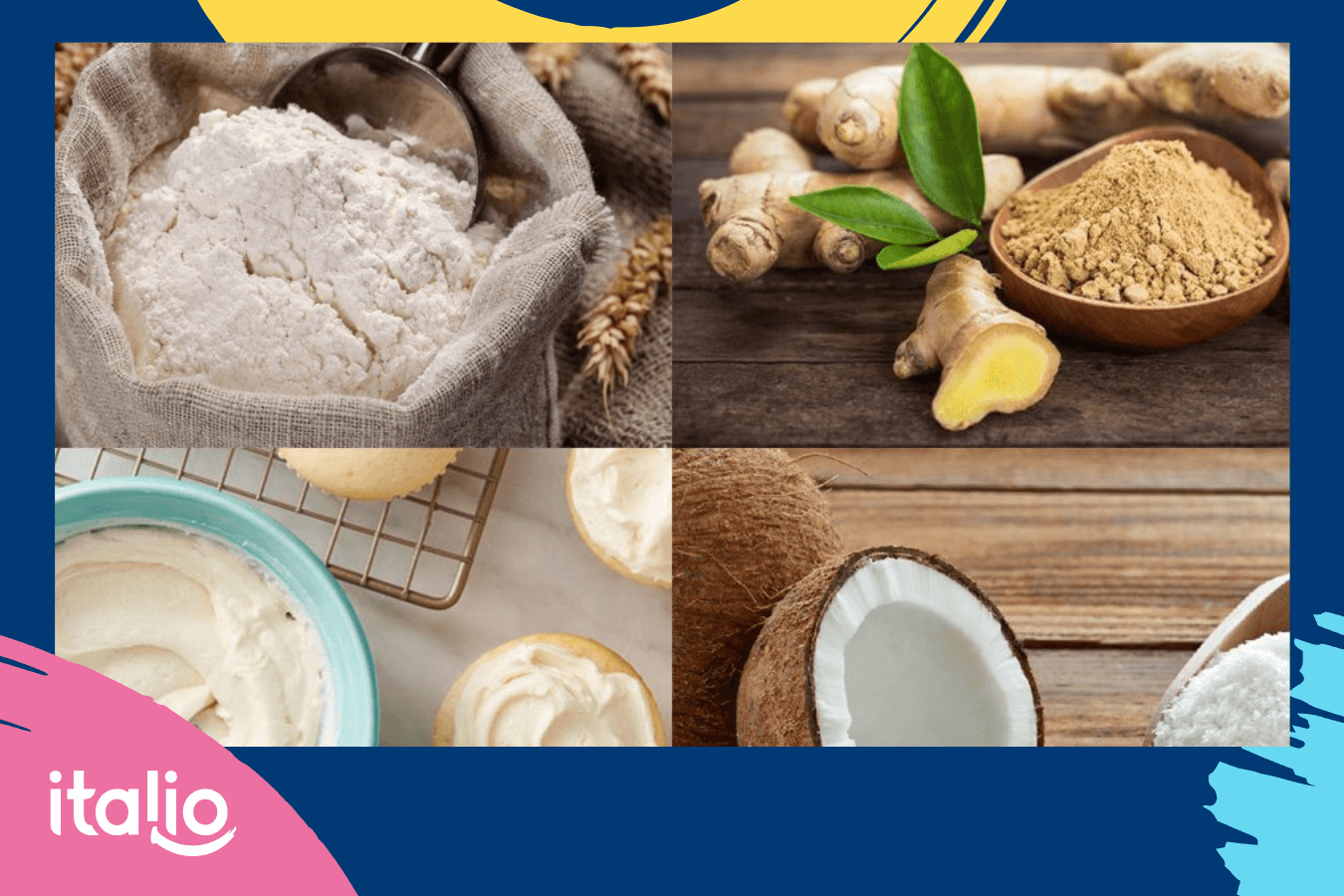 Nguyên liệu để làm bánh kem dừa