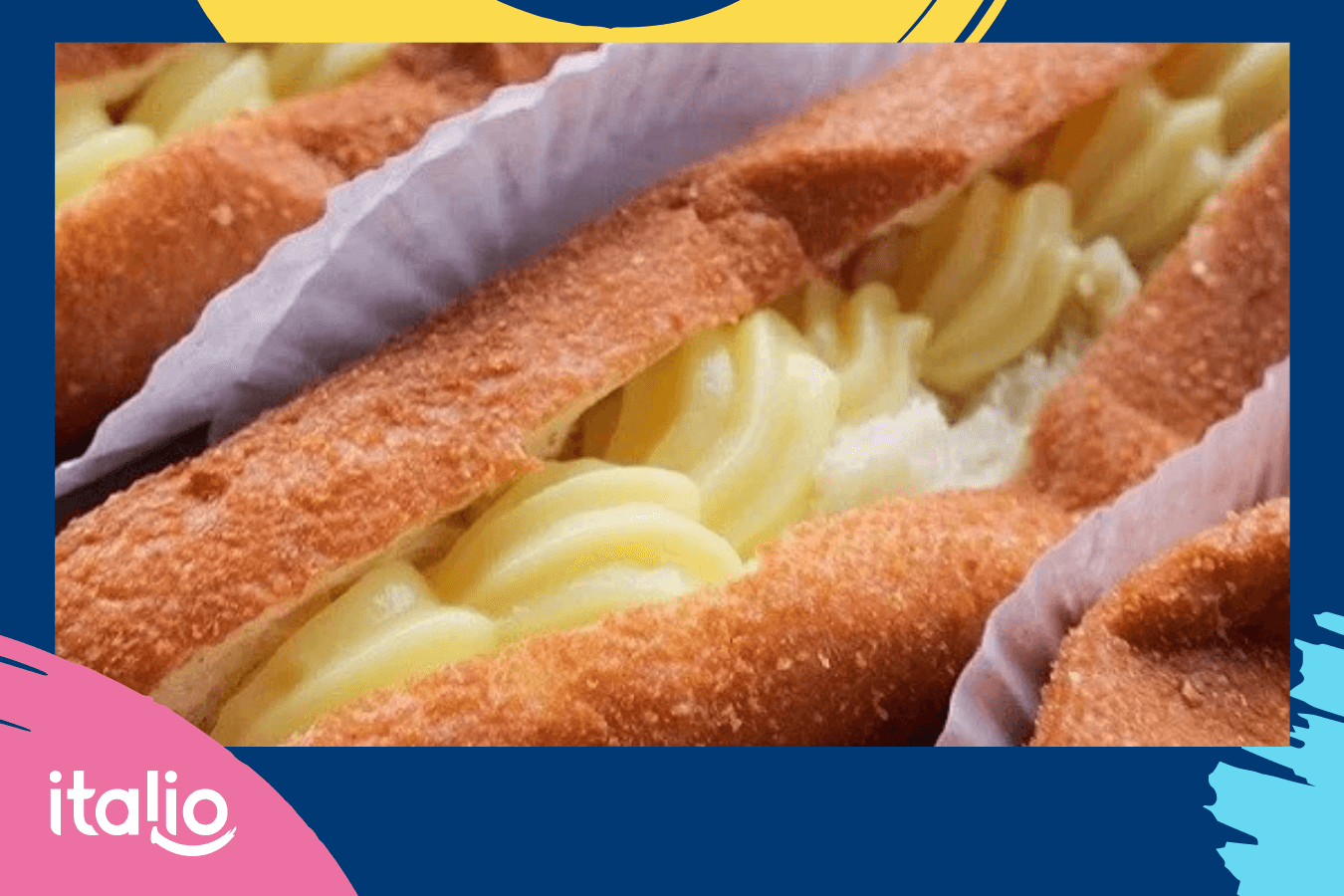 Thưởng thức bánh rán nhân su kem